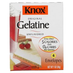 Knox, Оригінальний желатин, без ароматизаторів, 4 конверти, 1 унція (28 г)