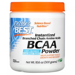 Аминокислота BCAA в виде растворимого порошка, Instantized BCAA Powder, Doctor's Best, 300 г купить в Киеве и Украине