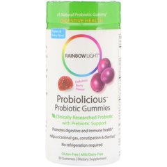 Пробіотики для дітей Rainbow Light (Probiotic Gummies) 50 жувальних цукерок з ягідним смаком