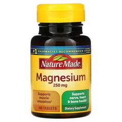 Магній, Nature Made, 250 мг, 100 таблеток