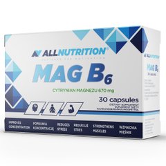 Магний с витамином B6 AllNutrition (MAG B6) 30 капсул купить в Киеве и Украине