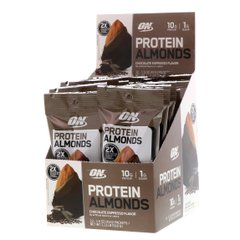 Протеїн з мигдалем, шоколадний еспресо, Optimum Nutrition, 12 пакетиків, по 1,5 унції (43 г) кожен