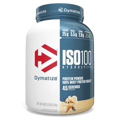 ISO100, гідролізований, 100% ізолят сироваткового протеїну, ваніль для гурманів, Dymatize Nutrition, 14 кг
