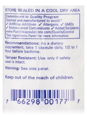 Melatonin Pure Encapsulations (Melatonin) 0.5 mg 60 capsules