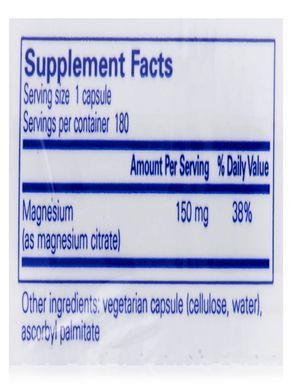 Magnesium Citrate Pure Encapsulations 180 capsules
