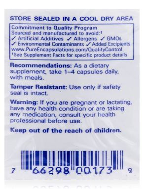 Magnesium Citrate Pure Encapsulations 180 capsules