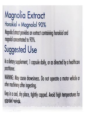 Экстракт магнолии Хонокиол + Магнолол90%, Magnolia Extract Honokiol + Magnolol 90%, Allergy Research Group, 120 вегетарианских капсул купить в Киеве и Украине