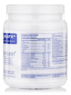 Протеин натуральный шоколадный вкус Pure Encapsulations (PureLean Natural Chocolate Flavor) 740 г купить в Киеве и Украине