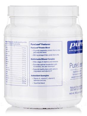 Протеин натуральный шоколадный вкус Pure Encapsulations (PureLean Natural Chocolate Flavor) 740 г купить в Киеве и Украине