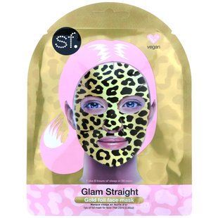 Face mask with gold foil, Glam StraightSFGlow, 1 sheet, 25 ml