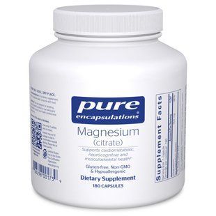 Magnesium Citrate Pure Encapsulations 180 capsules
