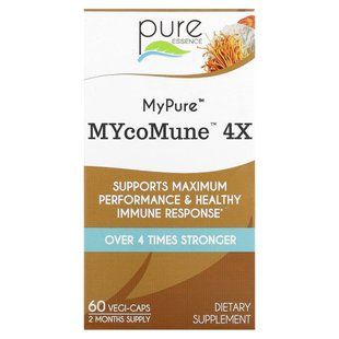 Pure Essence, MyPure, MYcoMune 4X, 60 капсул в растительной оболочке купить в Киеве и Украине