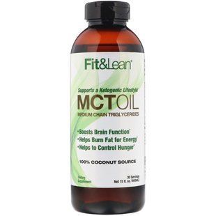 MCT масло, MCT Oil, Fit & Lean, 443 мл купить в Киеве и Украине