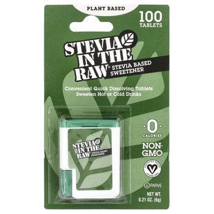In the Raw, Stevia In The Raw&reg;, Stevia Based Sweetener, 100 Tablets, 0.21 oz (6 g)