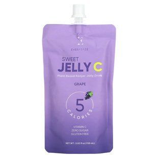 Everydaze, Sweet Jelly C, рослинний желейний напій із конжаком, виноград, 150 мл (5,02 рідк. унції)