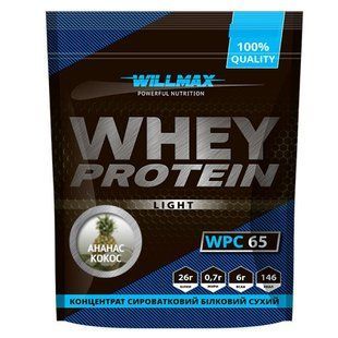 Whey Protein 65 Willmax 1 kg ананас-кокос купить в Киеве и Украине