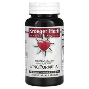 Kroeger Herb Co, Lung Formula, 100 вегетаріанських капсул