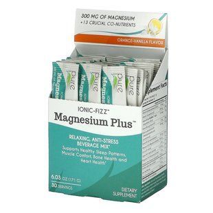Pure Essence, Ionic-Fizz, Magnesium Plus, апельсин-ваниль, 30 пакетиков по 0,2 унции (5,7 г) каждый купить в Киеве и Украине