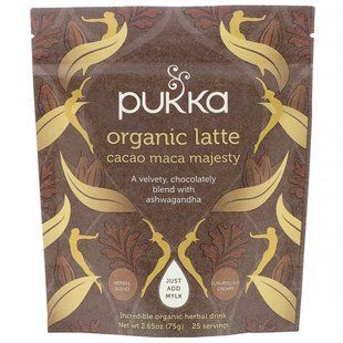 Organic latte with cocoa and maca, Pukka Herbs, 75 g