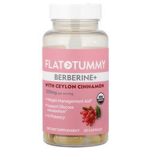 Flat Tummy, Berberine+ With Ceylon Cinnamon, 60 Capsules купить в Киеве и Украине