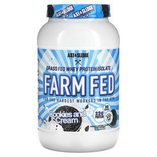 Axe & Sledge Supplements, Farm Fed, Grass Fed Whey Protein Isolate, Cookies and Cream, 29.63 oz (840 g) купить в Киеве и Украине
