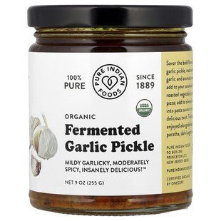 Pure Indian Foods, Organic Fermented Garlic Pickle, 9 oz (255 g) купить в Киеве и Украине