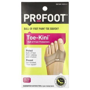 Profoot, Toe-Kini, защитные накладки на подушечку стопы, размеры 5&ndash;9, 1 пара