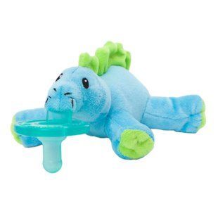 WubbaNub, Соска для младенцев, Bright Baby Dino, 0-6 месяцев, 1 соска купить в Киеве и Украине