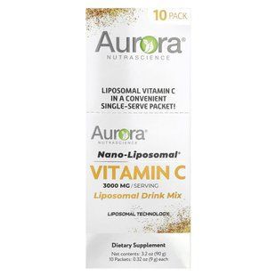 Aurora Nutrascience, Nano-Liposomal&reg;, Vitamin C, Liposomal Drink Mix, 10 Packets, 0.32 oz (9 g) Each купить в Киеве и Украине
