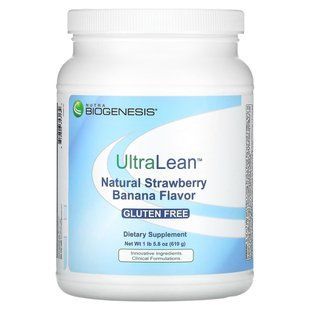 Nutra BioGenesis, UltraLean, натуральний полуничний банан, 619 г (1 фунт 5,8 унції)