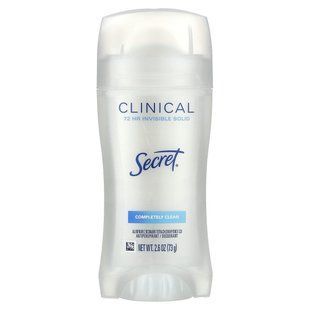 Дезодорант с клинической силой, полностью чистый, Clinical Strength Deodorant, Completely Clean, Secret, 73 г купить в Киеве и Украине