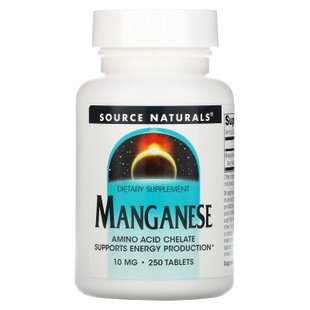 Марганец Source Naturals (Manganese) 10 мг 250 таблеток купить в Киеве и Украине