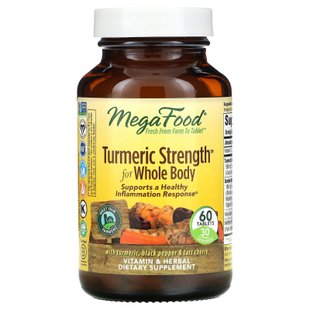 Сила куркумы для всего тела MegaFood (Turmeric Strength for Whole Body) 350 мг 60 таблеток купить в Киеве и Украине