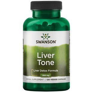 Тонус печени Формула детоксикации печени, Liver Tone Liver Detox Formula, Swanson, 300 мг, 120 капсул купить в Киеве и Украине