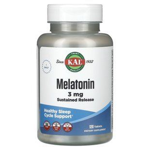 KAL, Melatonin, Sustained Release, 3 mg, 120 Tablets купить в Киеве и Украине