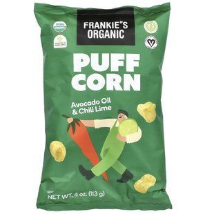 Frankie's Organic, Puff Corn, Avocado Oil & Chili Lime, 4 oz (113 g) купить в Киеве и Украине