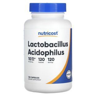 Nutricost, Lactobacillus Acidophilus, 10 Billion CFU, 120 Capsules купить в Киеве и Украине