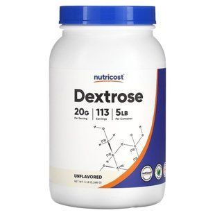 Nutricost, Dextrose, Unflavored, 5 lb (2,268 g) купить в Киеве и Украине