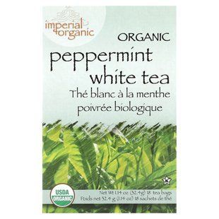 Uncle Lee's Tea, Imperial Organic, Peppermint White Tea, 18 Tea Bags, 1.14 oz (32.4 g) купить в Киеве и Украине