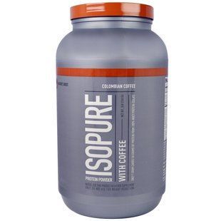 Protein powder with coffee, Colombian coffee, Natures Best, IsoPure, 1.36 kg