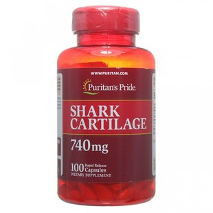 Акулий Хрящ Puritan's Pride (Shark Cartilage) 740 мг 100 капсул купить в Киеве и Украине