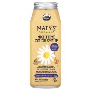 Maty's, Organic Nighttime Cough Syrup, Ages 12+, 6 fl oz (177 ml)