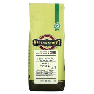 Verena Street, Shot Tower Espresso, цельные бобы, темная обжарка, 11 унций (312 г) купить в Киеве и Украине