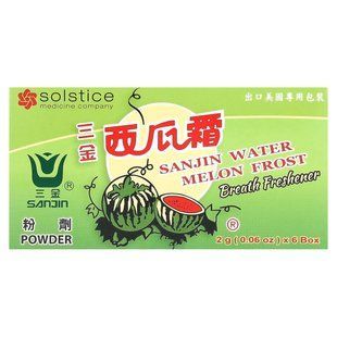 Sanjin, Breath Freshener Powder, Watermelon Frost, 6 Boxes, 0.06 oz (2 g) Each