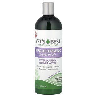 Vet's Best Hypoallergenic Shampoo for Dogs with Sensitive Skin, 470ml
