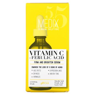 Medix 5.5, Витамин C + феруловая кислота, укрепляющая и осветляющая сыворотка, 1,75 жидких унций (52 мл) купить в Киеве и Украине