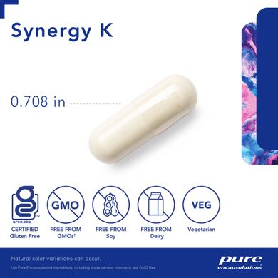 Вітамін К Pure Encapsulations (Synergy K) 120 капсул