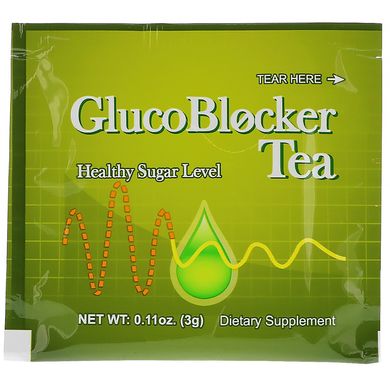 Чай GlucoBlocker, Longreen Corporation, 20 чайних пакетиків, 2,12 унції (60 г)