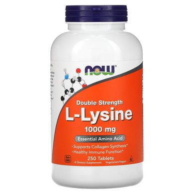 Лізин Now Foods (L-Lysine) 1000 мг 250 таблеток