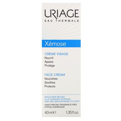Крем для обличчя, Xemose, Face Cream, Fragrance-Free, Uriage, 40 мл